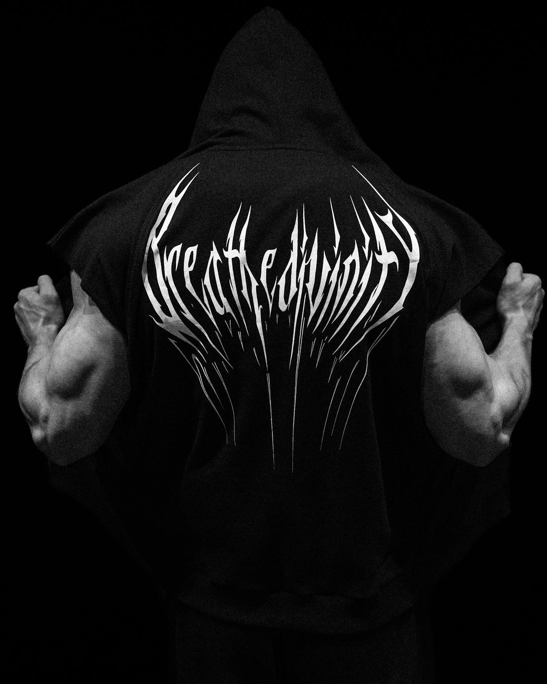 BD-0082 Venom Cutoff Zip-up Hoodie [VOID BLACK]