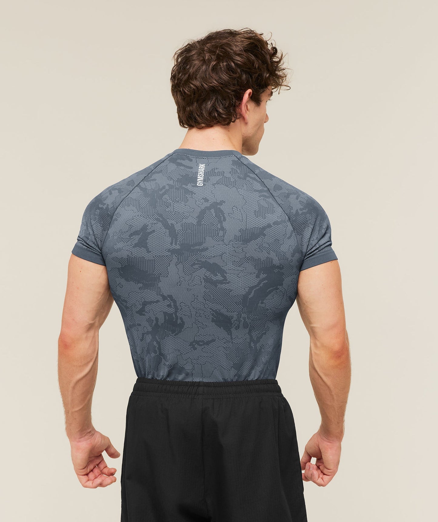 GS-0011 Geo Seamless T-Shirt - Shadow Blue/Tranquil Blue