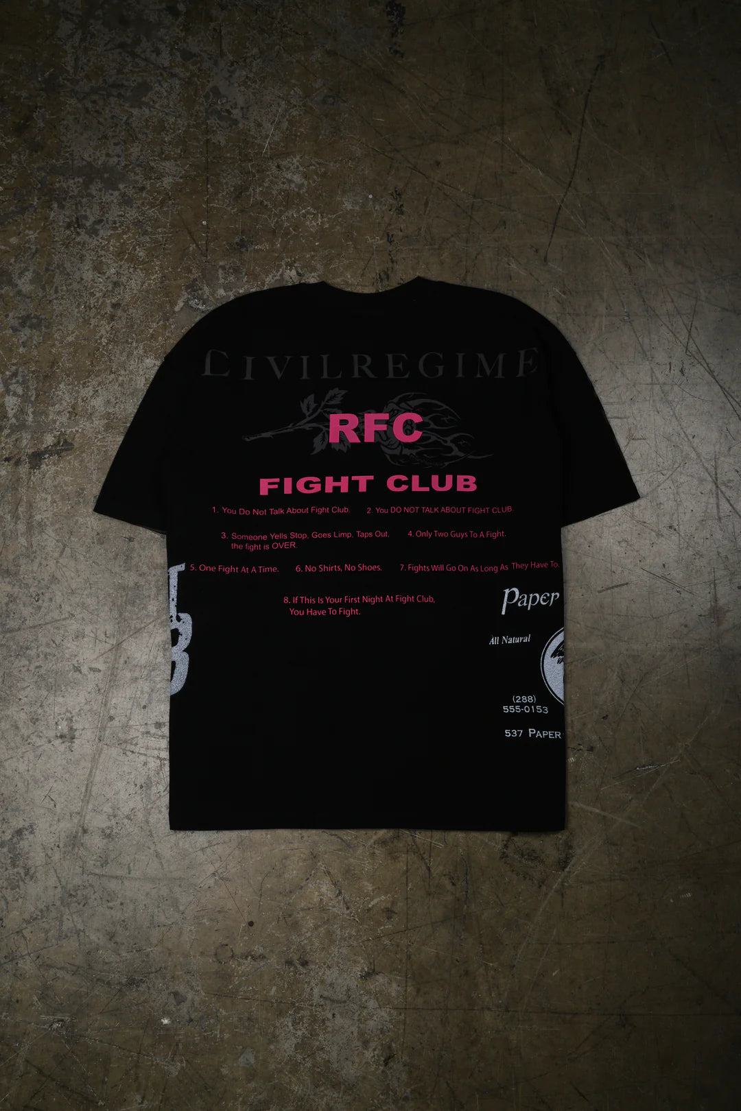 Rule Book American Classic Oversized Tee in Black