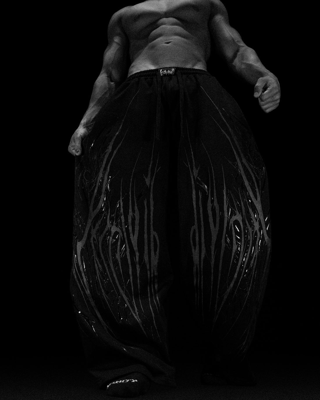 BD-0107 Venom Texture Symbiote Banana sweatpants [DARKNESS]