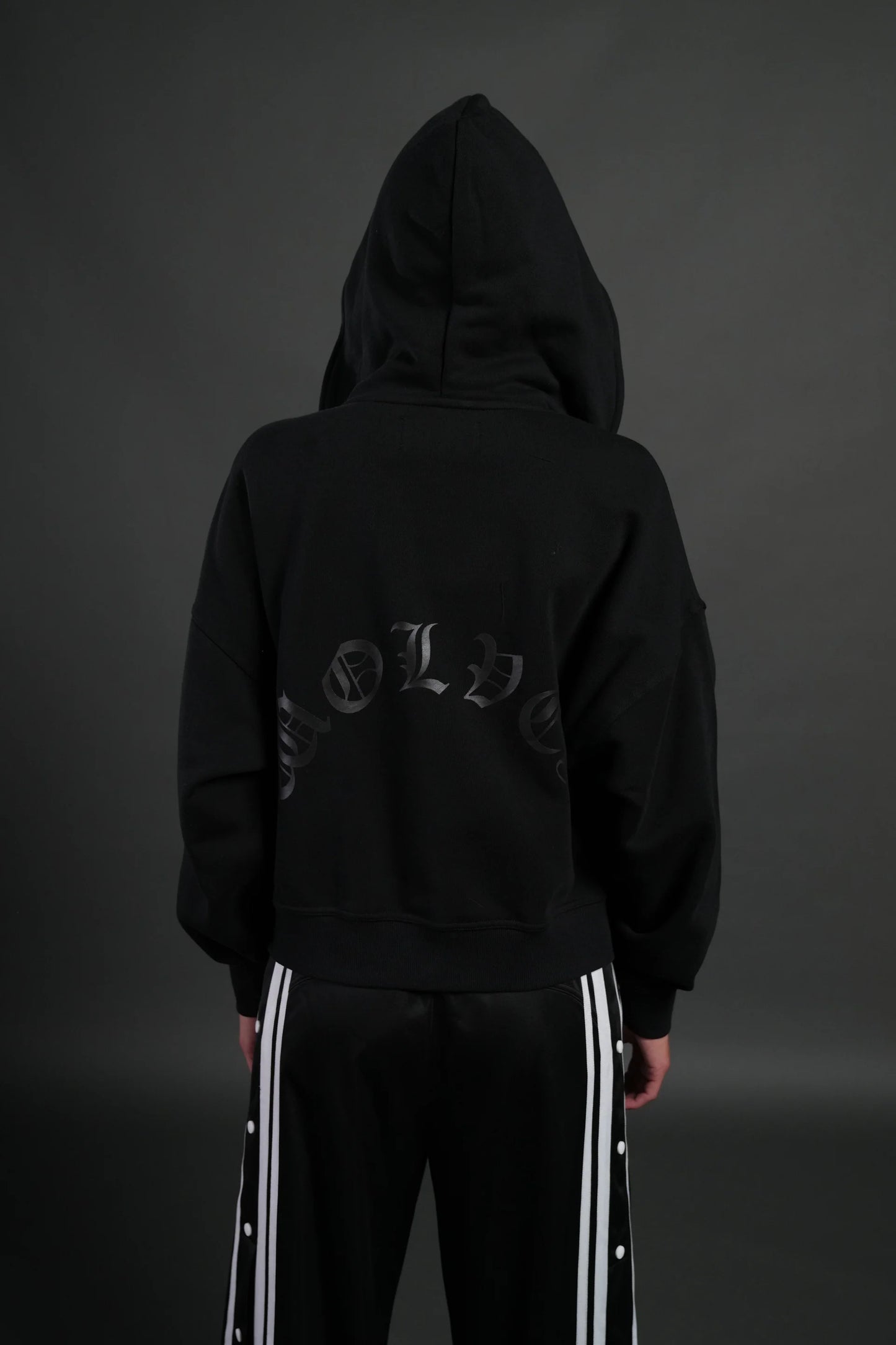 DSHE-0040 Heart Oath Vex Double Zip Hoodie in Black