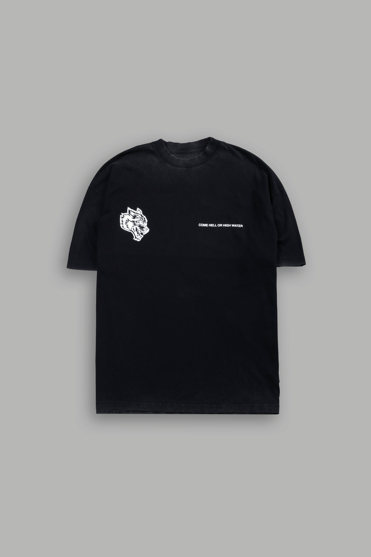 DS-0298 COME HELL OR HIGH WATER NFGU PREMIUM OVERSIZED TEE IN BLACK