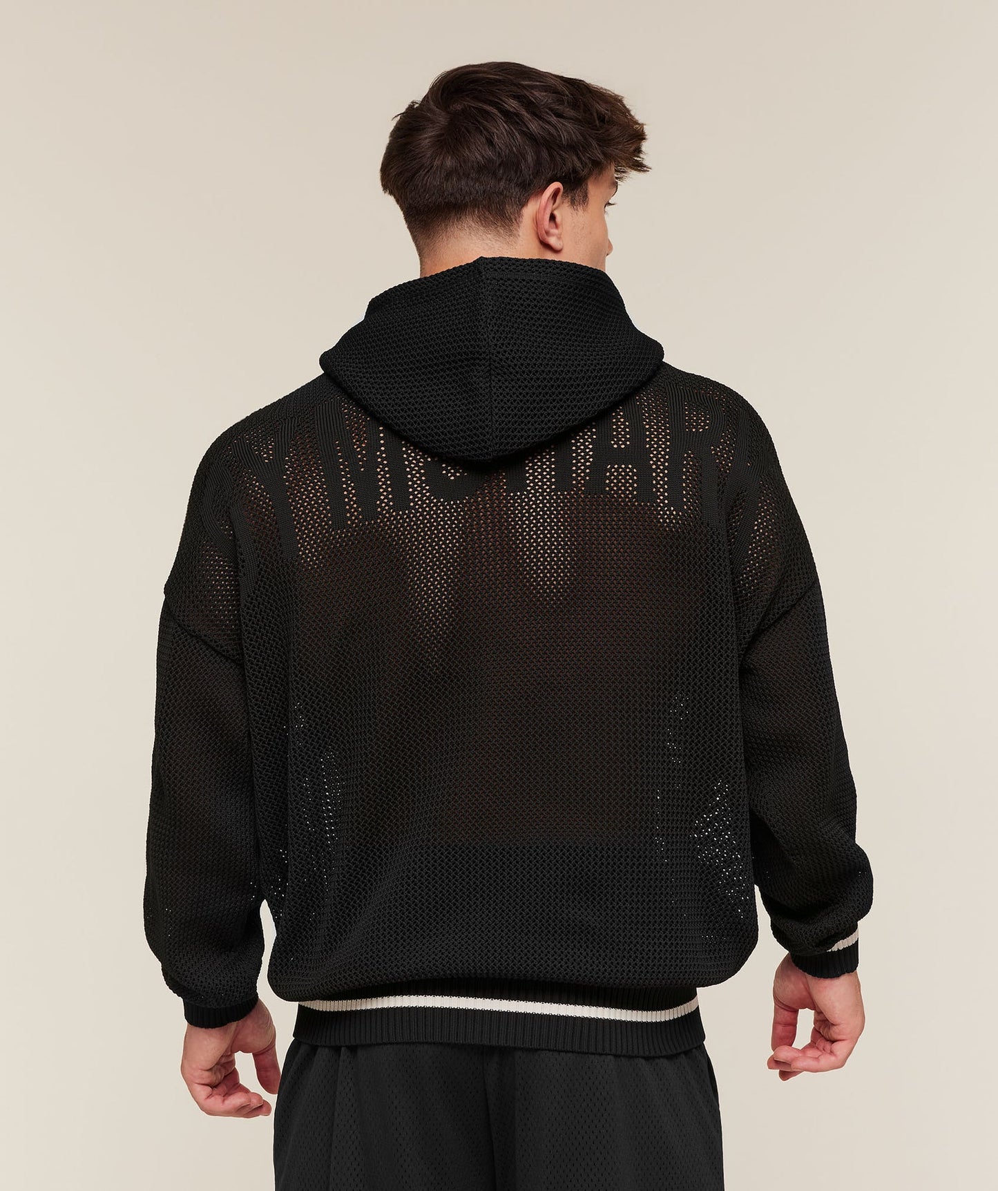 GS-0120 Collective Crochet Style Hoodie - Black