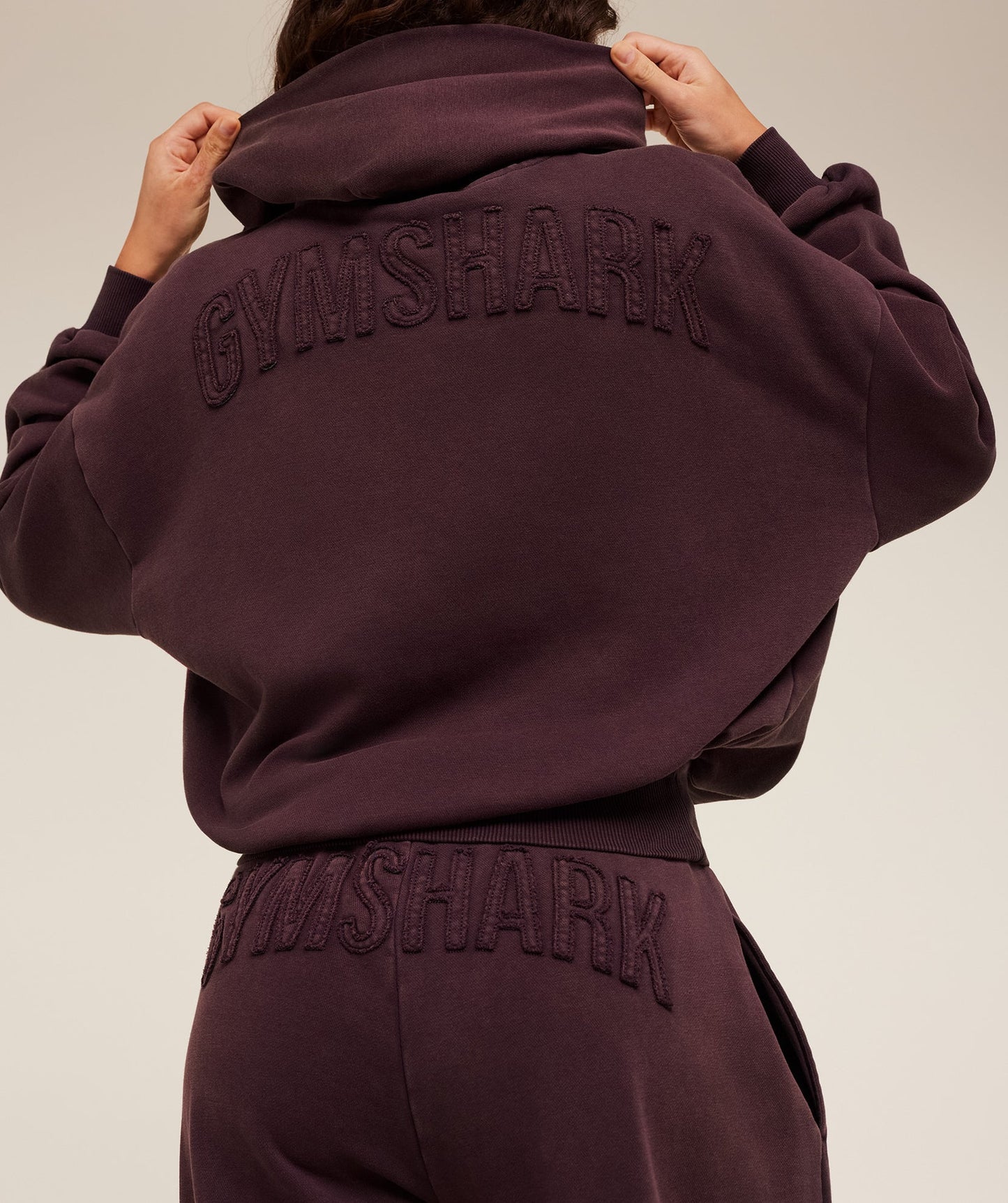 GSW-0072 Power Washed Oversized Hoodie - Cherry Purple/Acid Wash