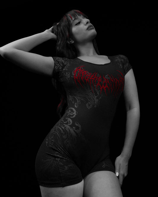 BD-0071 Womens Void Tech™ Boneveil Open Back Bodysuit [NIGHTMARE]