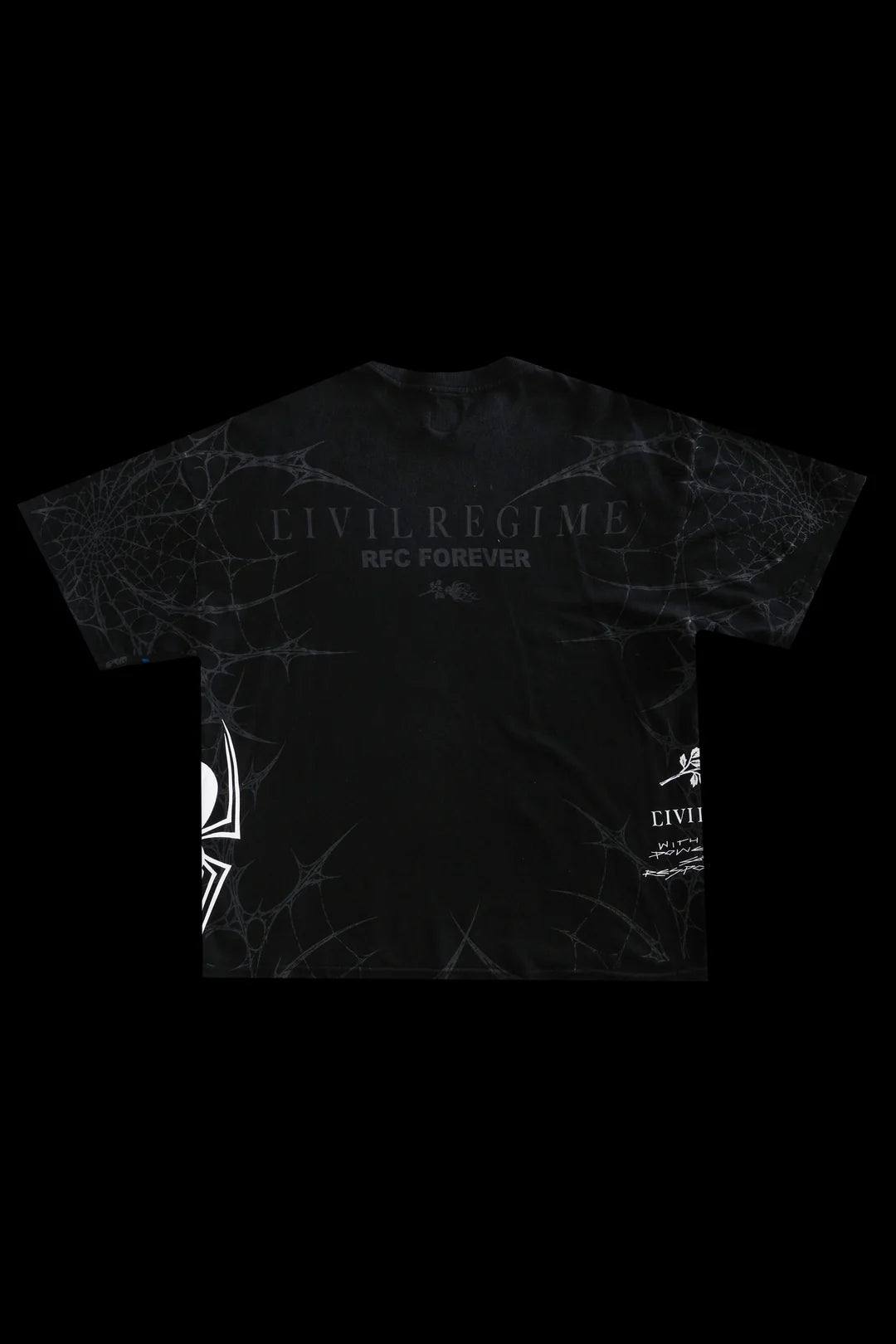 Night Mode American Classic Oversized Tee in Vintage Black