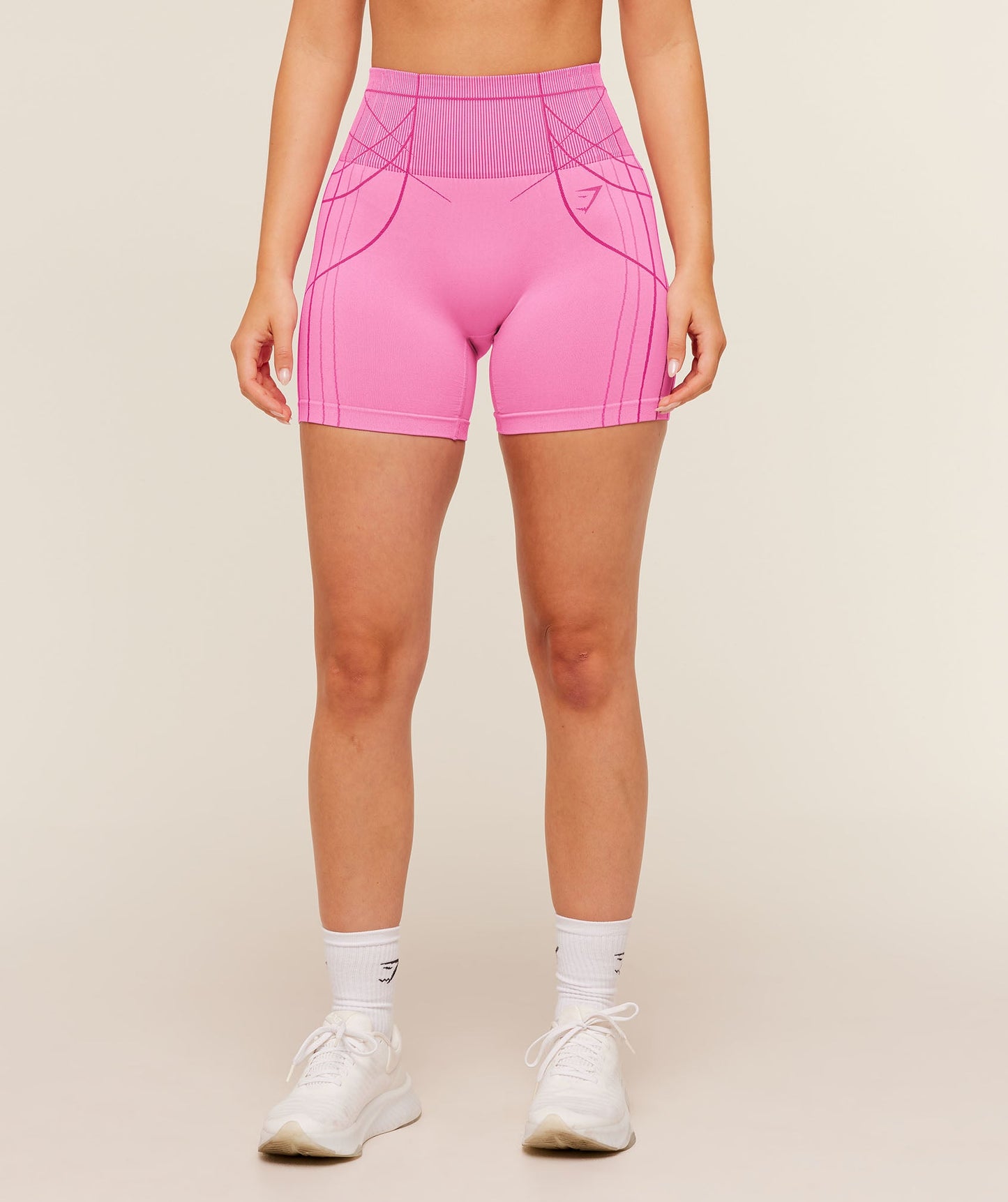 GSW-0114 Apex Seamless Shorts - Focus Pink/Super-Set Pink