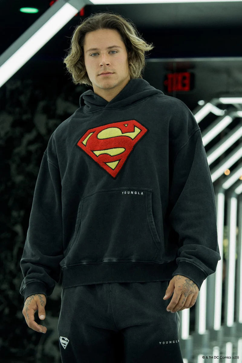 5079 - SUPERMAN LEGACY HOODIES - BLACK WASH