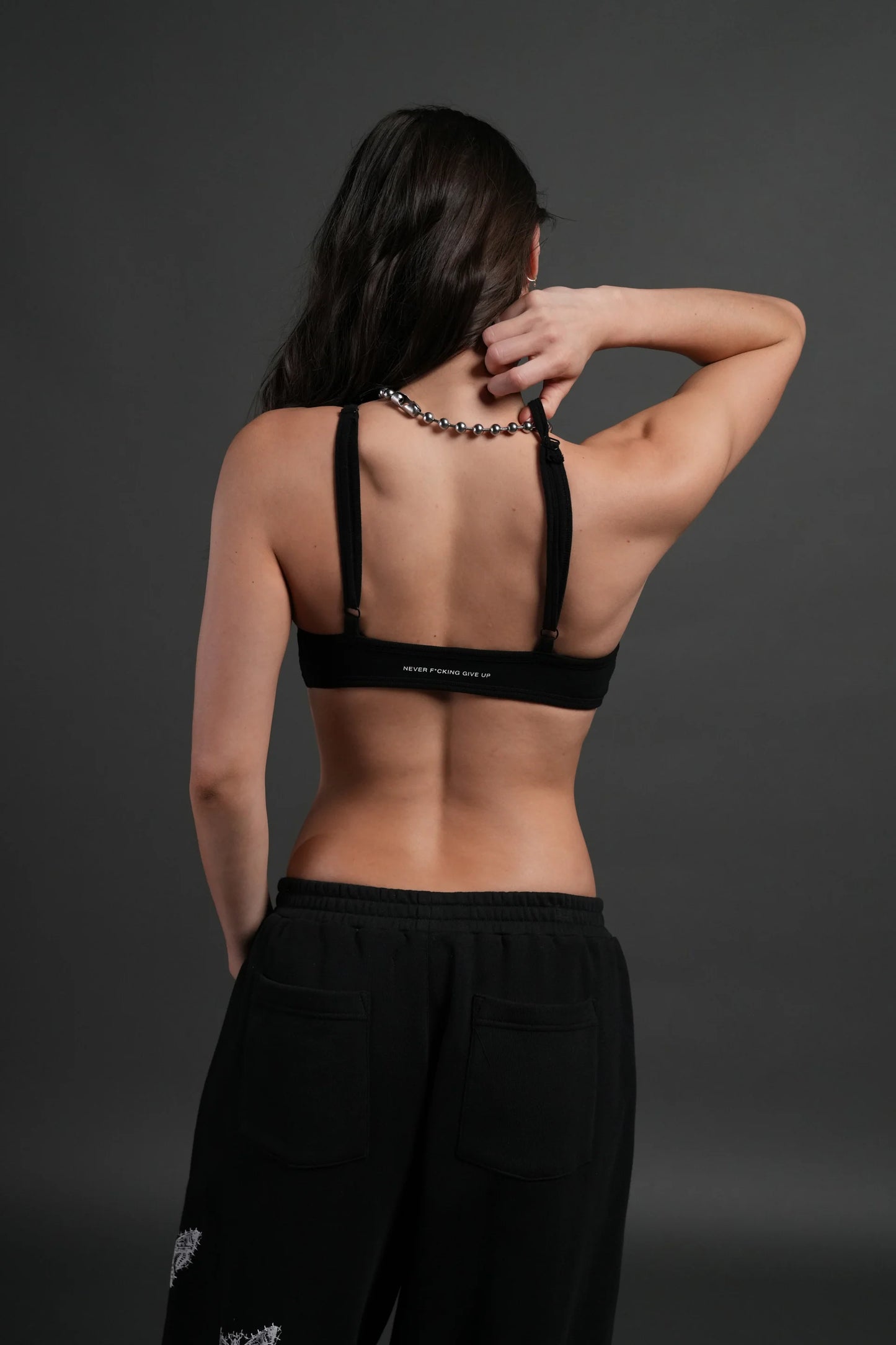 DSHE-0045 Dual “Eva” Triangle Bralette in Black