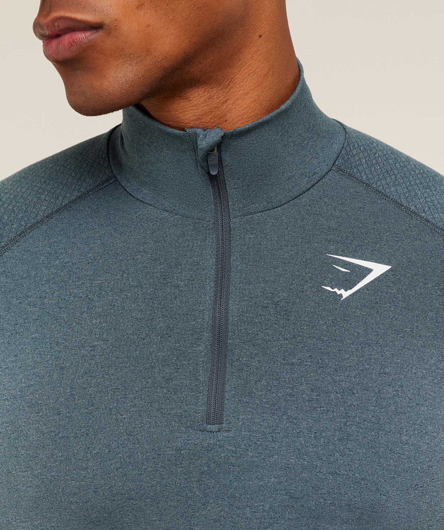 GS-0003 Vital Seamless 1/4 Zip - Iron Blue / Stealth Blue