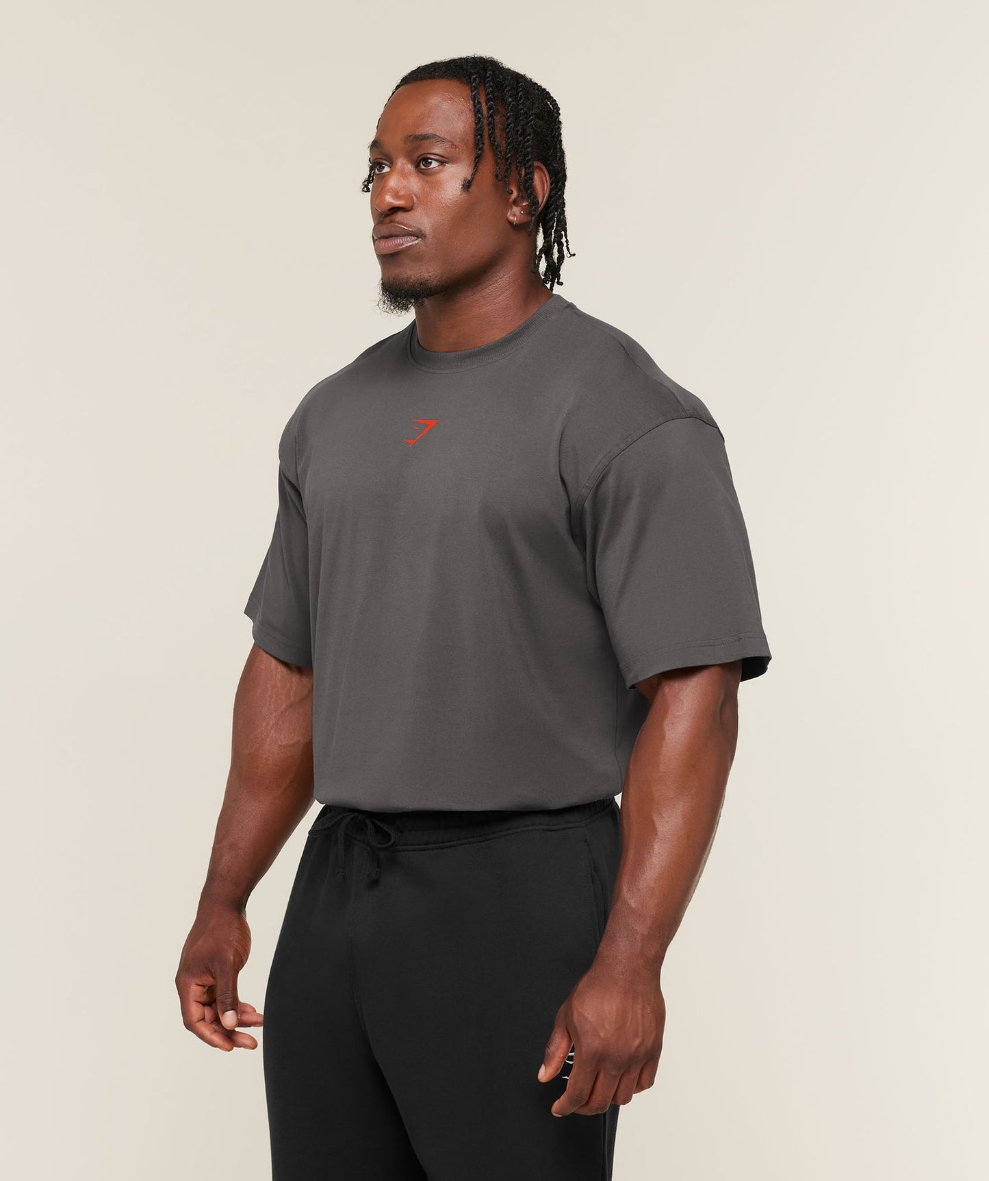 GS-0001 Power T-Shirt - Onyx Grey/Bold Orange