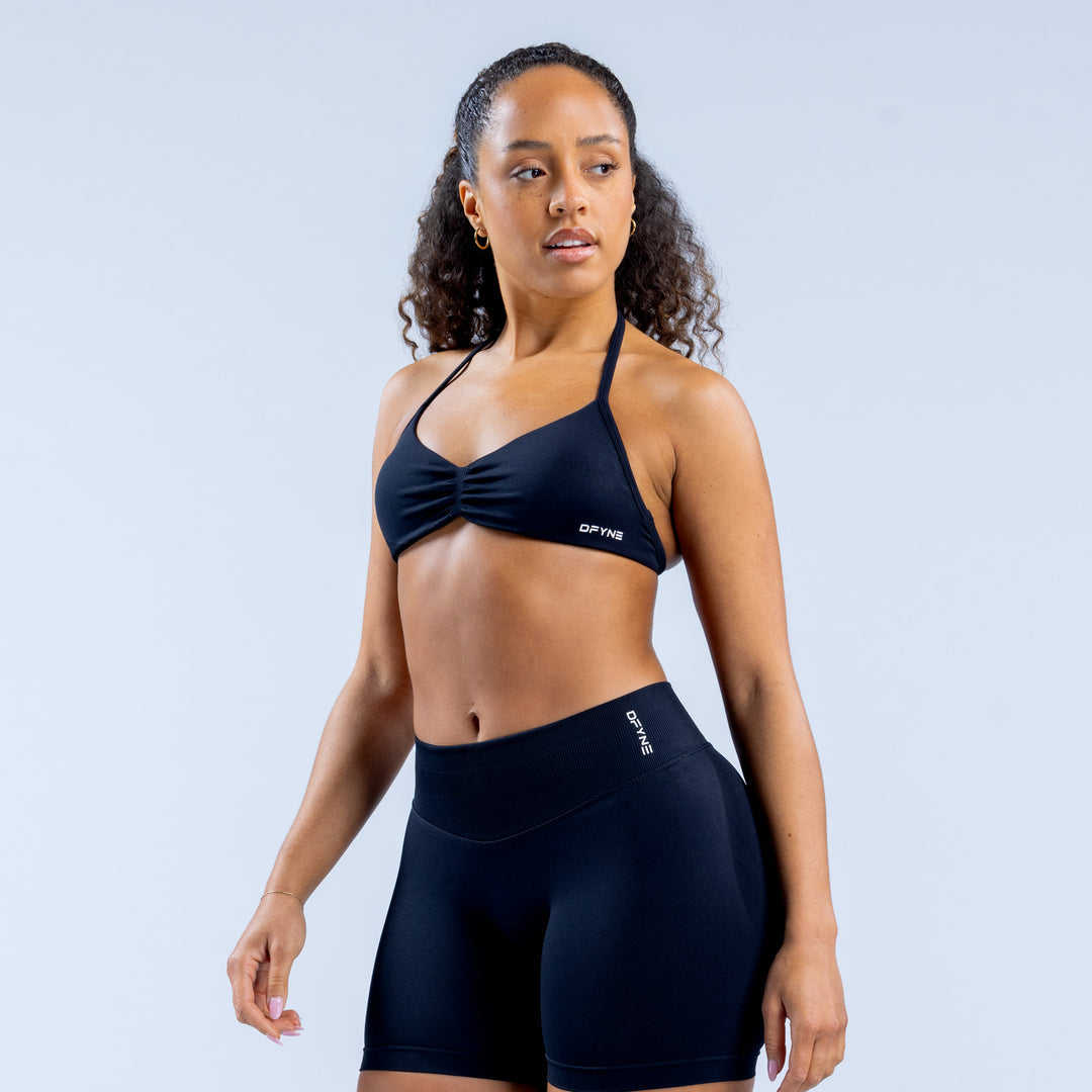 Impact Strappy Bra | Midnight Black