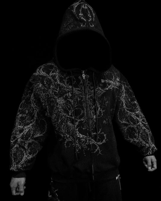 BD-0111 Sanctuary Oversized Zip-up Hoodie [VOID BLACK]