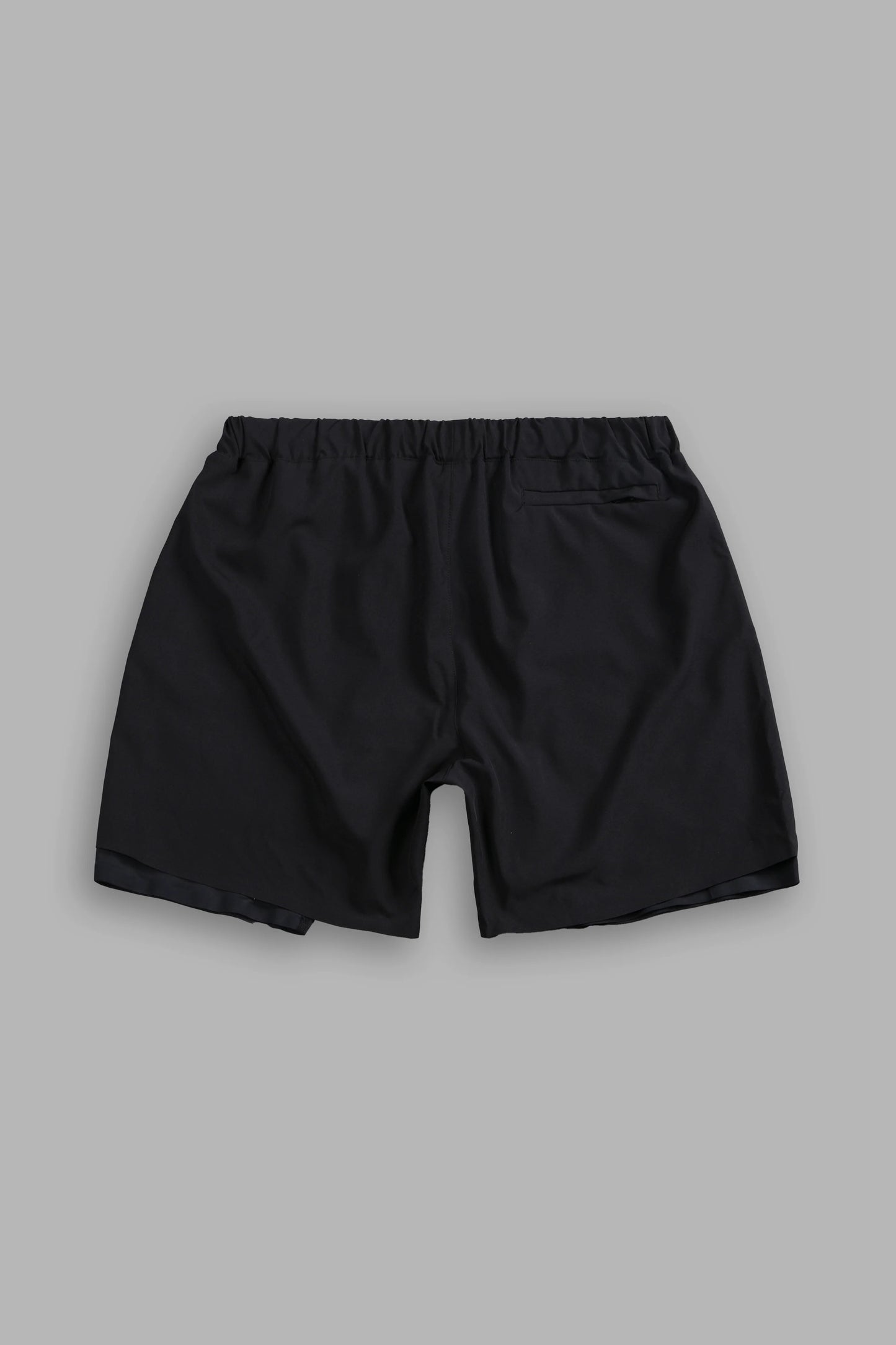 DS-0158 DUAL COMPRESSION SHORTS IN BLACK