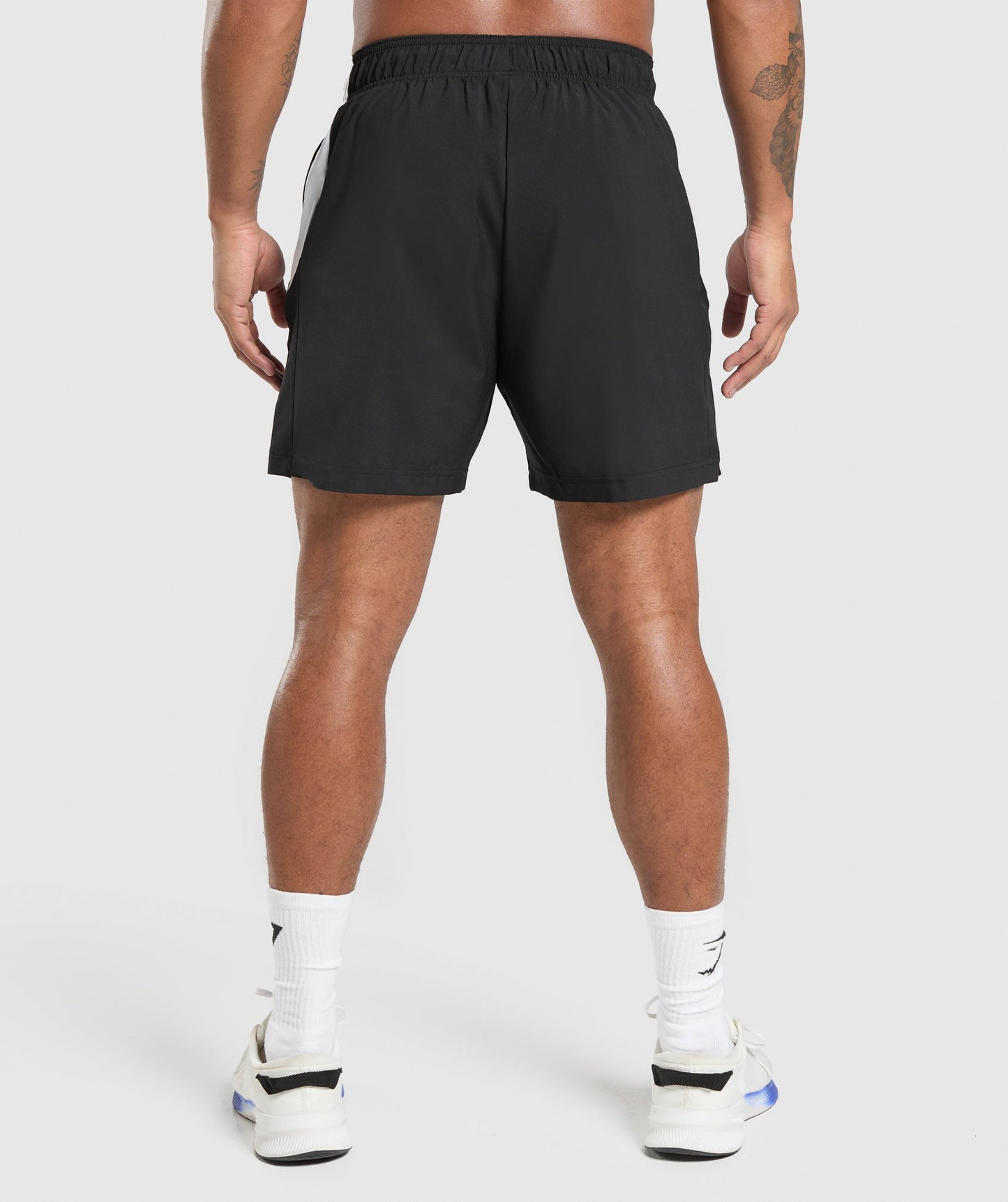 GS-0071 Sport Panel 7” Shorts - Black/White