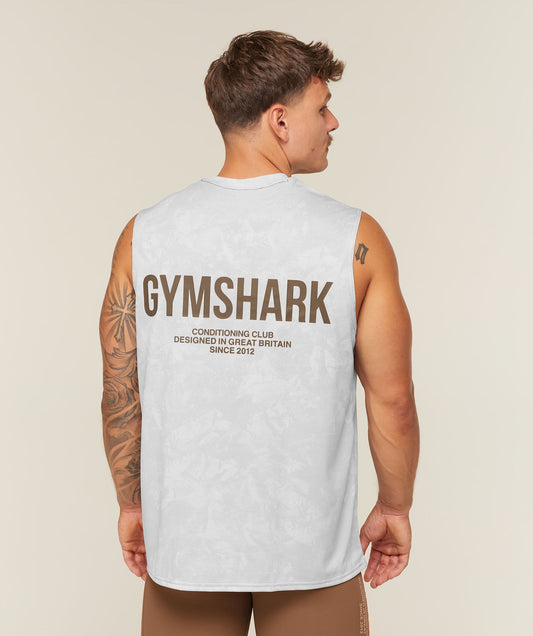 GS-0059 Conditioning Club Tank - White/Lifestyle Brown