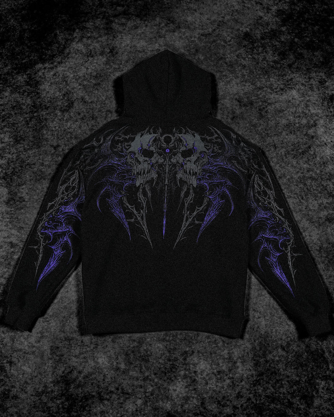 BD-0076 Eclipse Oversized Pullover Hoodie [HOLLOW PURPLE]