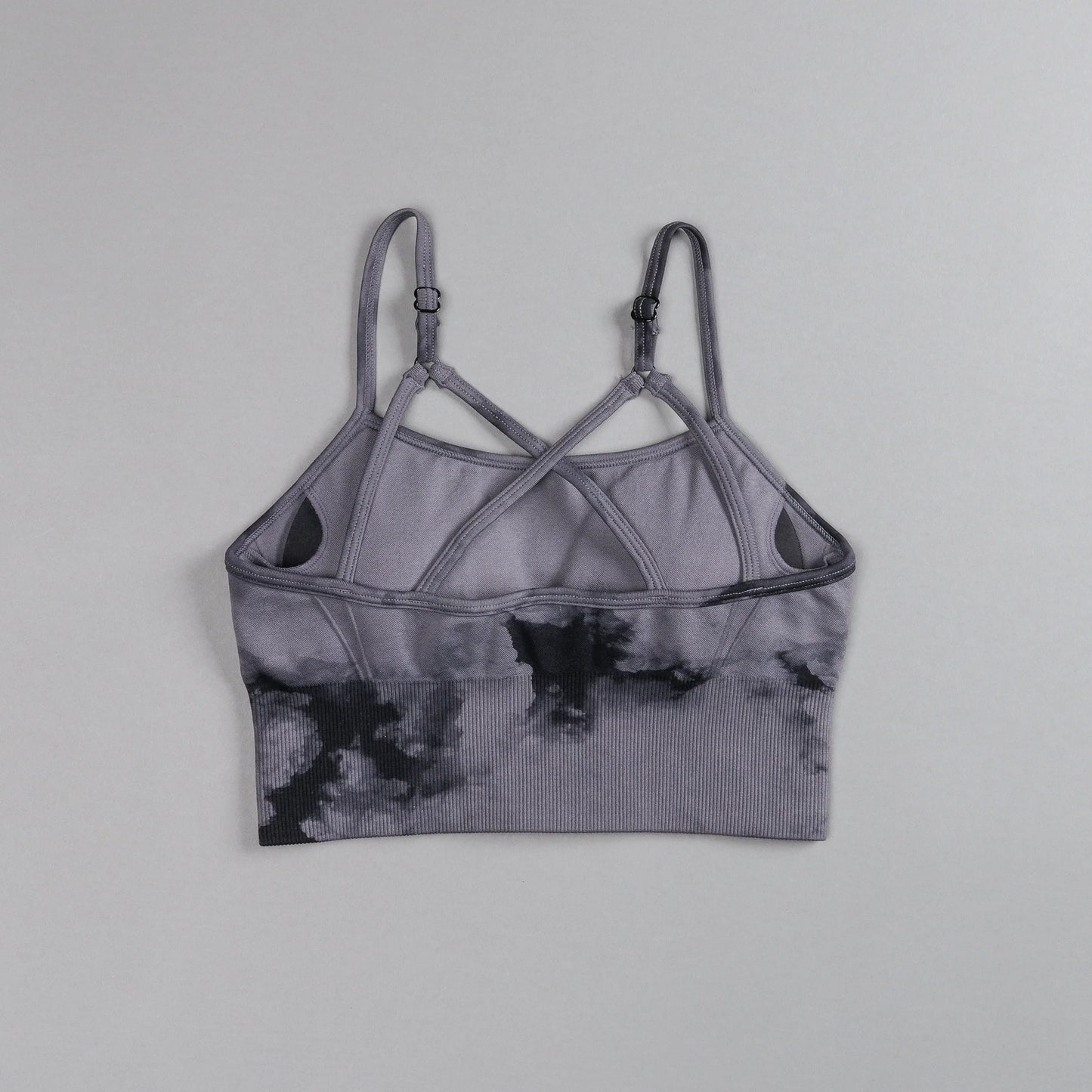 DSHE-0059 Single “Everson Seamless” Huxley Bra in Black Ghost Clouds