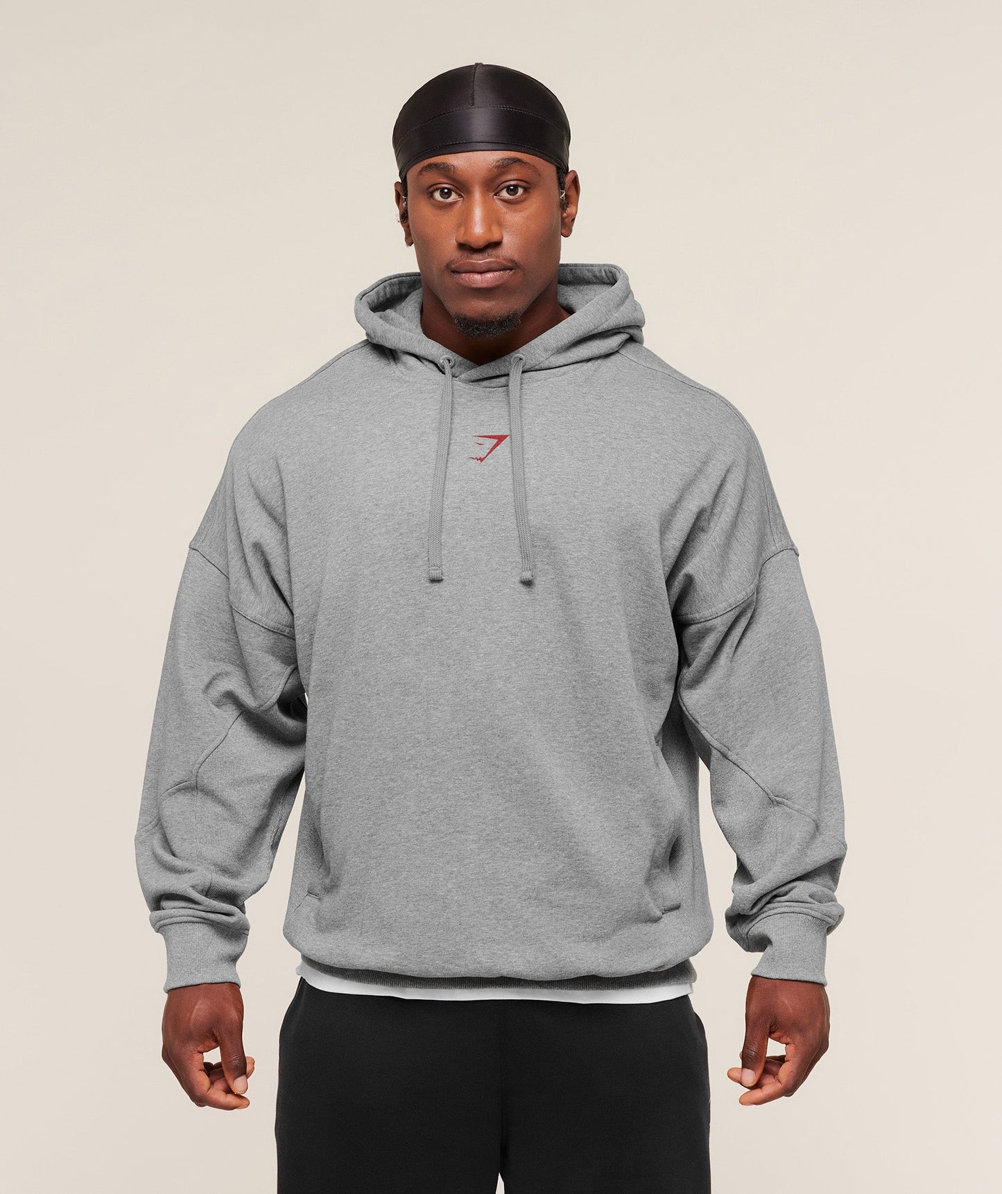 GS-0125 Power Oversized Hoodie - Charcoal Core Marl