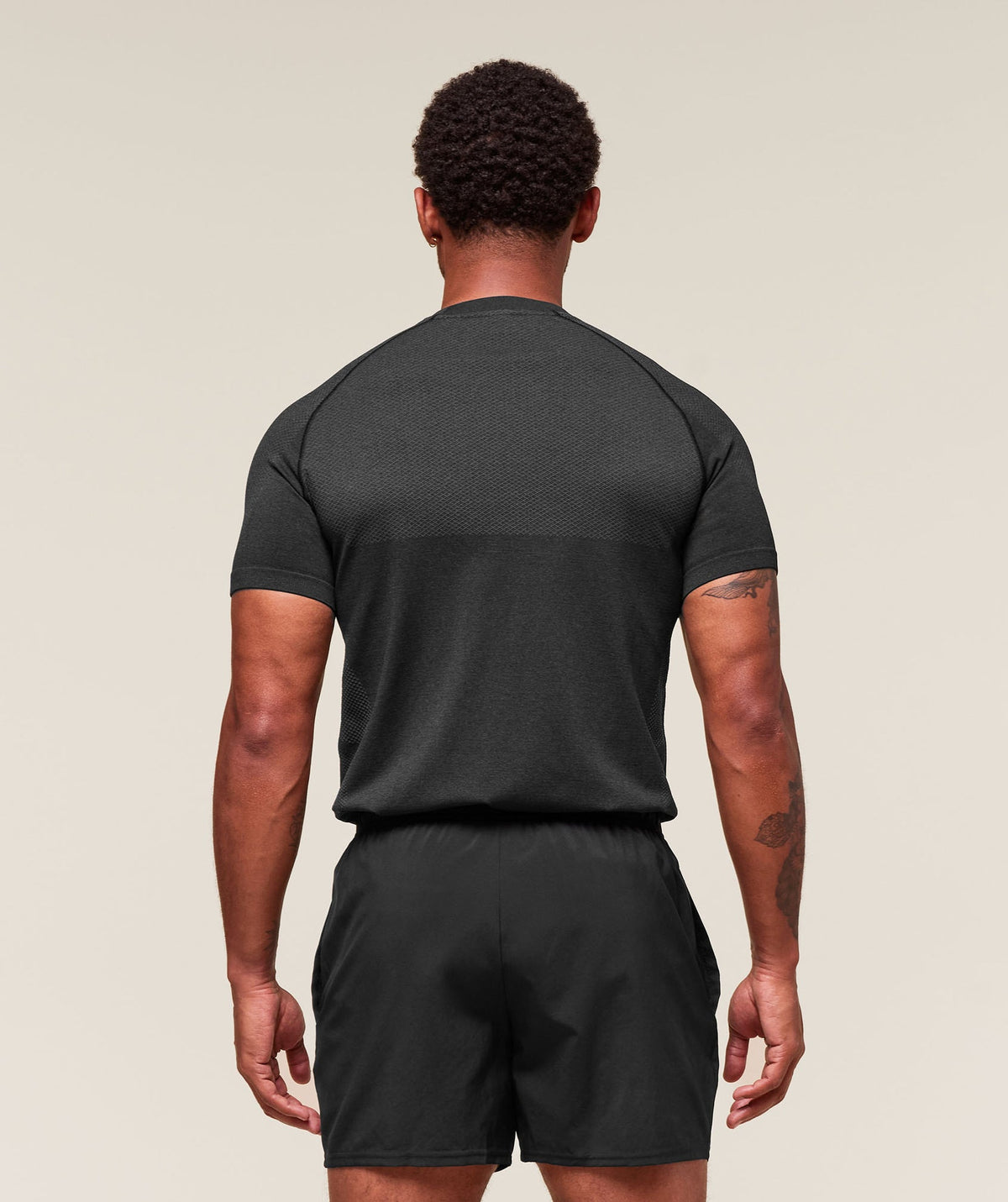 GS-0085 Vital Seamless T-Shirt - Black/Silhouette Grey