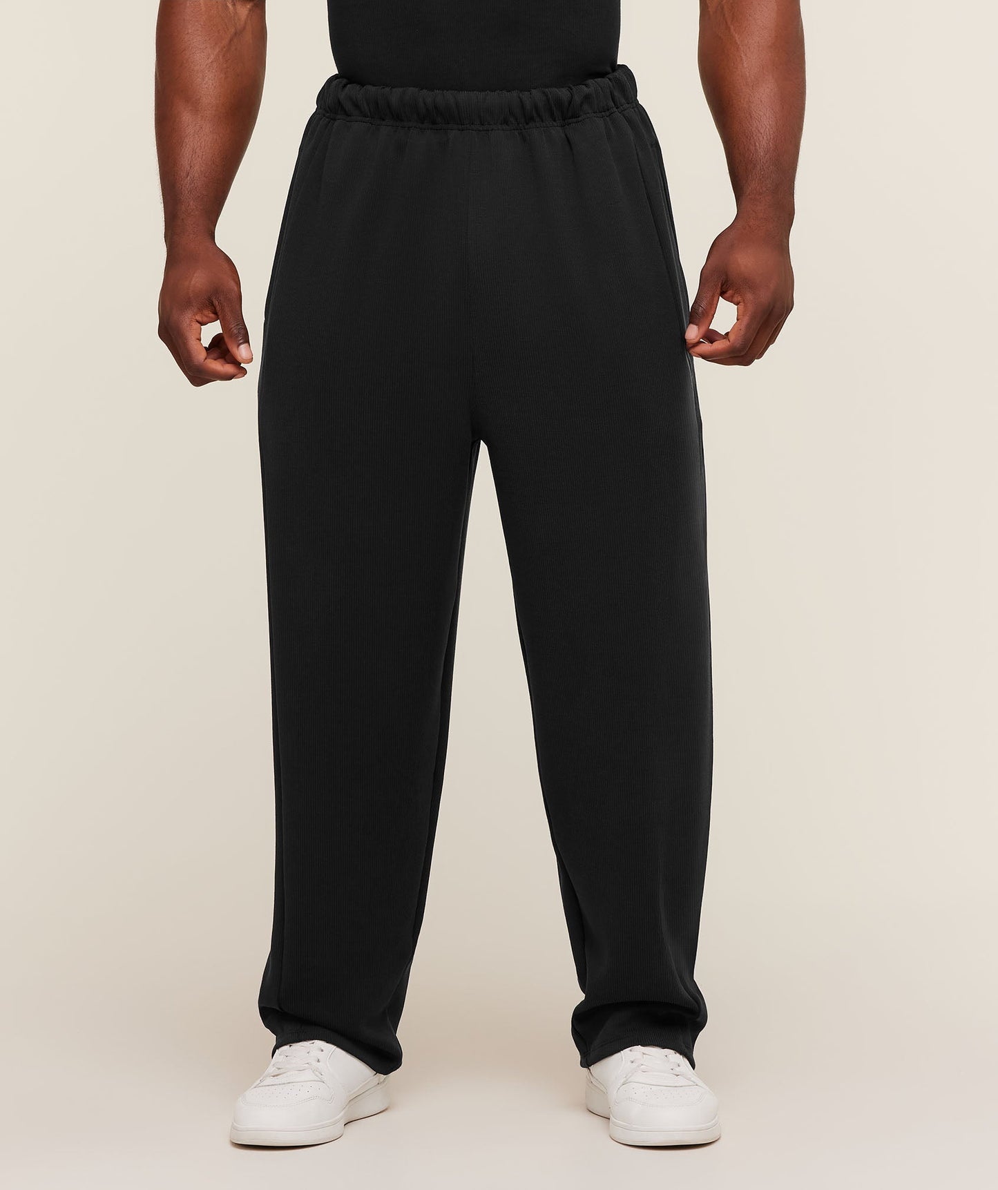 GS-0068 Straight Leg Tracksuit Pant - Black