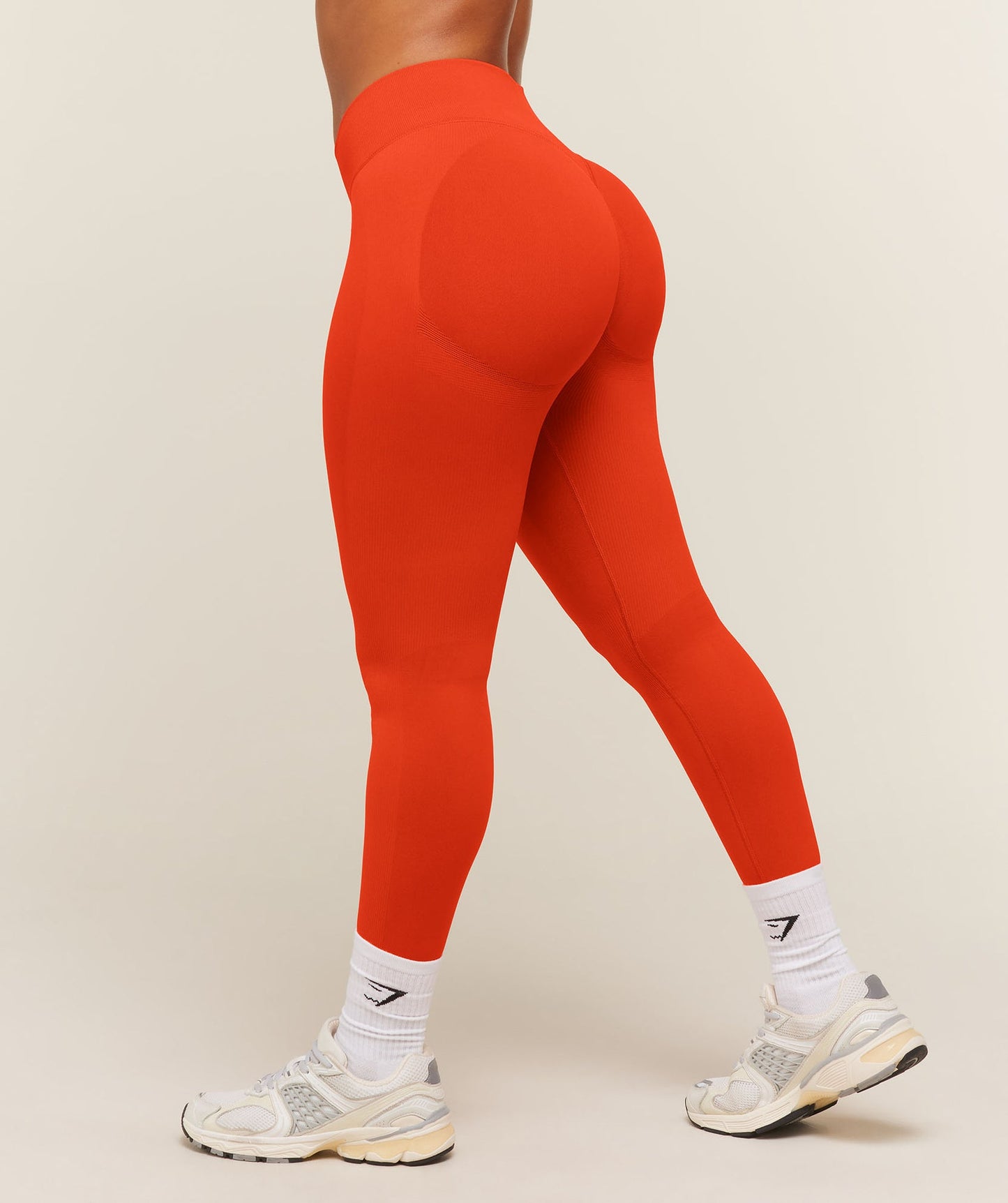 GSA-0146 Lift Seamless 2.0 Mid-Rise Leggings - Bold Orange