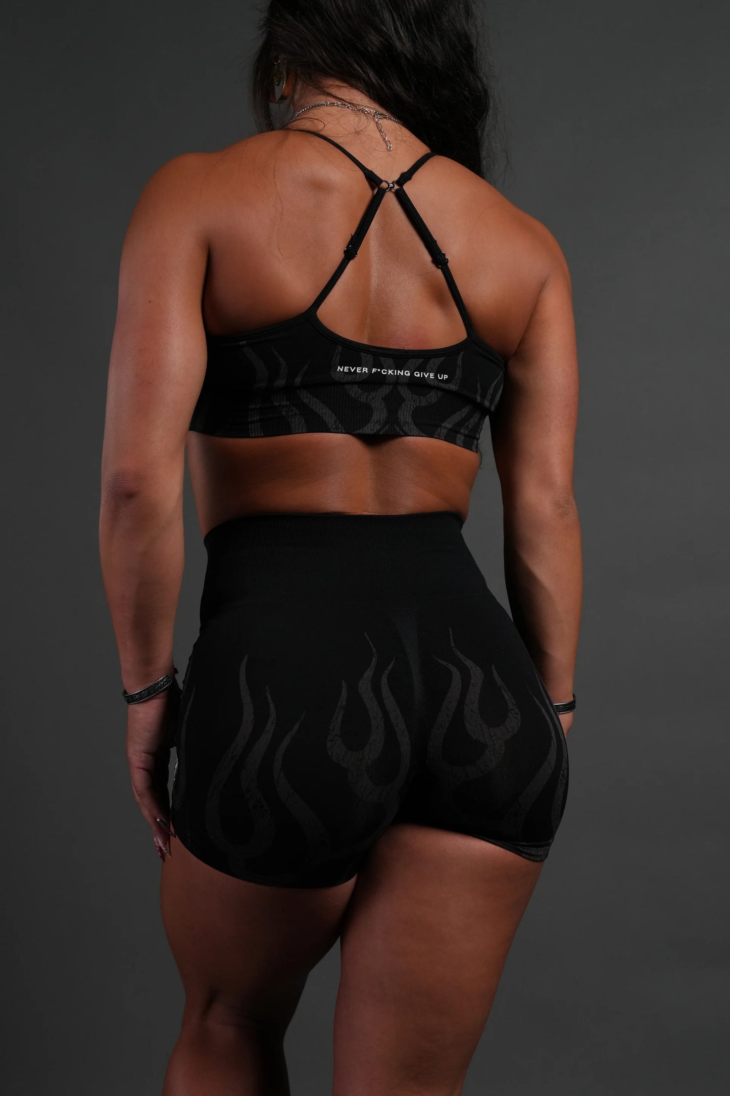 DSHE-0048 Hellfire “Stella” Soft Seamless Shorts in Black