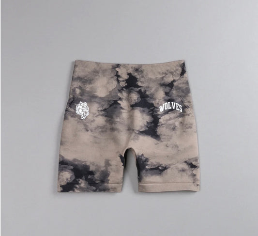 DSHE-0056 Loyalty Everson Seamless “Huxley” Shorts in Taupe Ghost Clouds