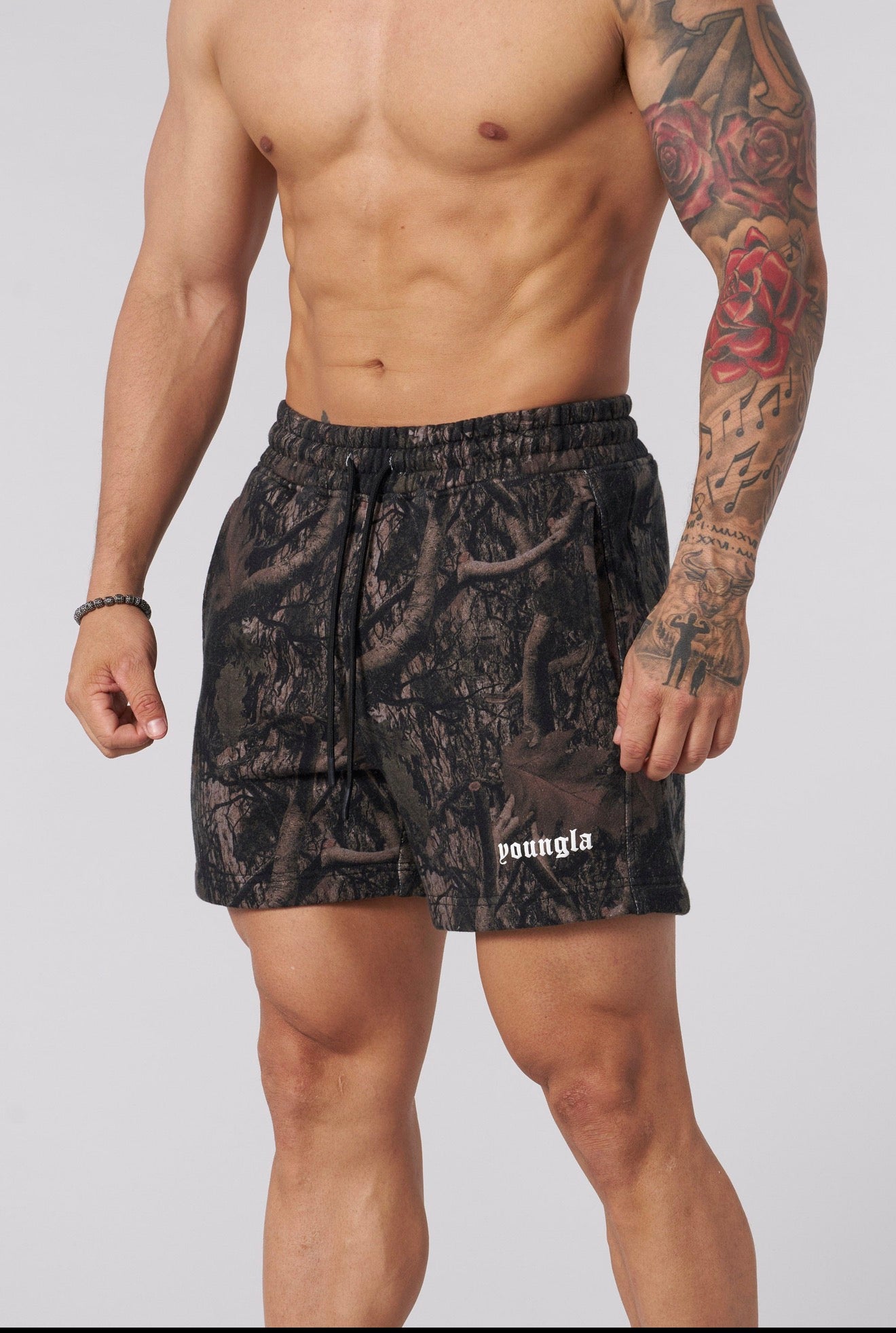 1118 - Tree Camo Cotton Shorts - Dark Tree Camo