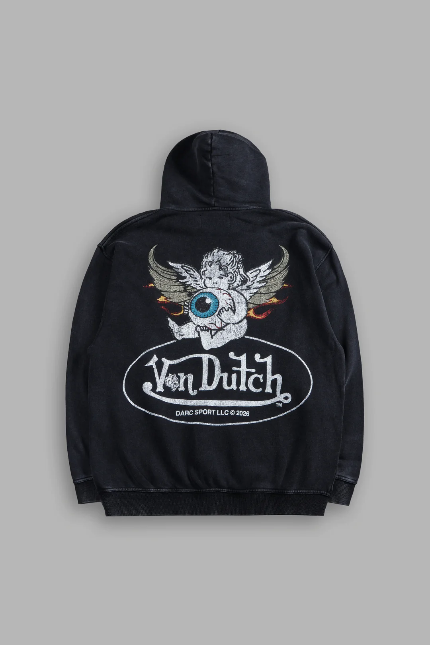 DS/VD-0083 VON WILD UNISEX "PIERCE" HOODIE IN BLACK