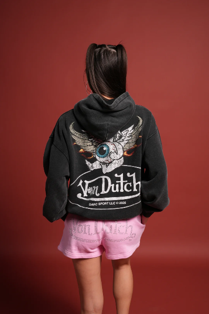 DS/VD-0083 VON WILD UNISEX "PIERCE" HOODIE IN BLACK