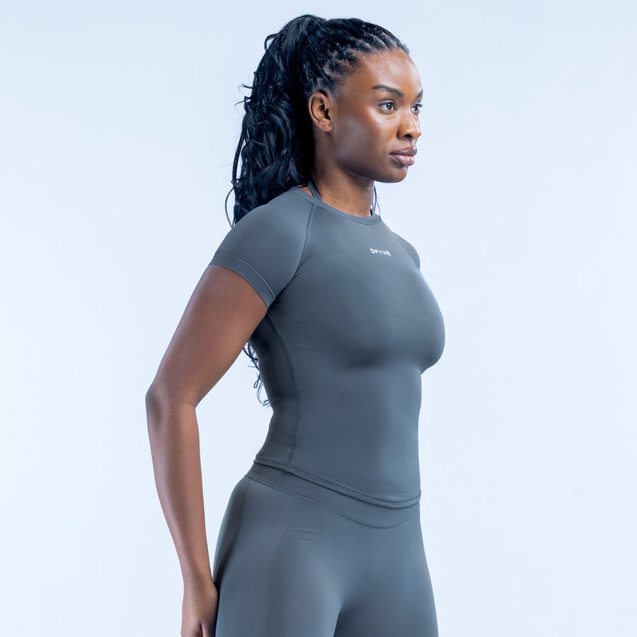 Impact Short Sleeve Top - Slate Grey