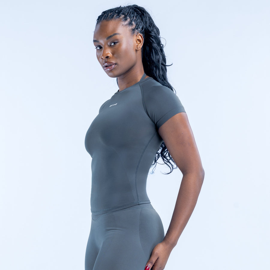 Impact Short Sleeve Top - Slate Grey