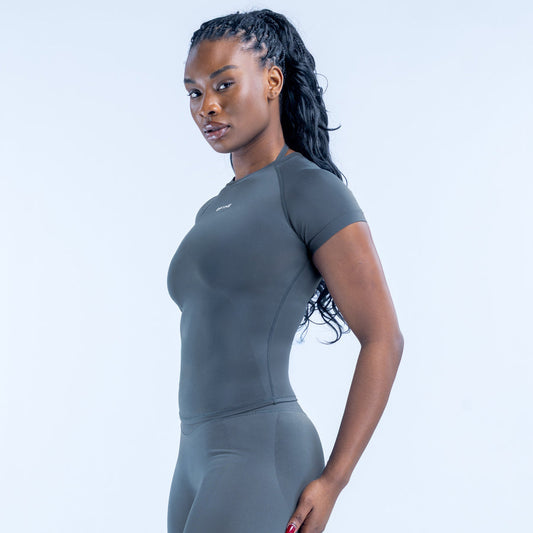 Impact Short Sleeve Top - Slate Grey