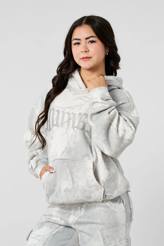 W5168 - CAMO BLING HOODIE Grey Spring Camo