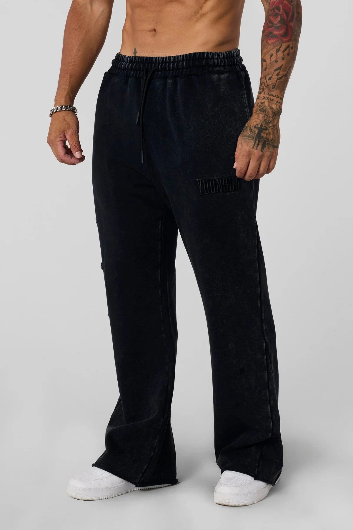2077 - Flare Sweats - Black Wash