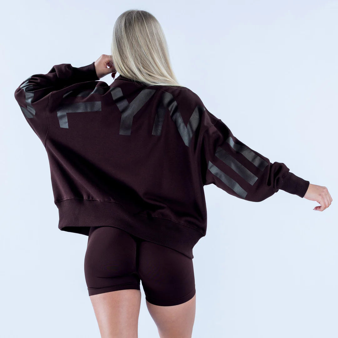 Signature Quarter Zip Sweatshirt Espresso