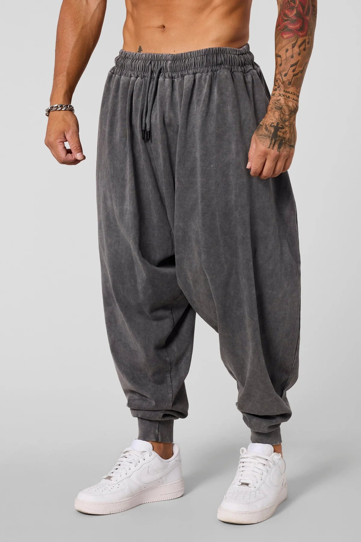 2029 - HAREM PANTS - GREY WASH