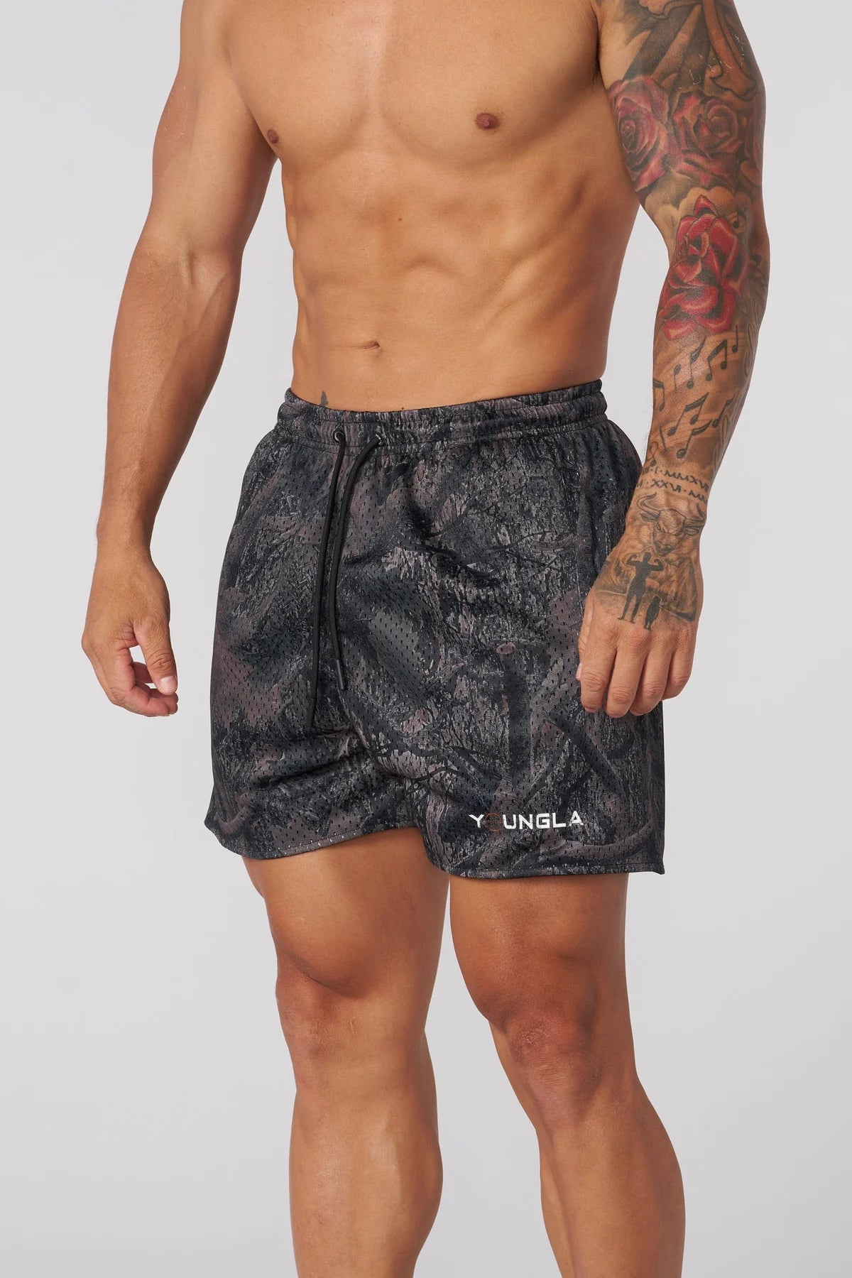 1117 - TREE CAMO MESH SHORTS - DARK TREE CAMO