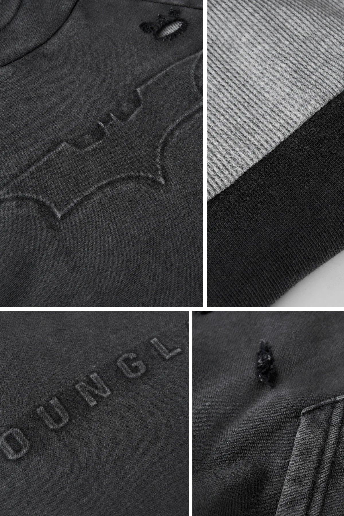 5218 - BATMAN STREET HOODIES - GREY WASH