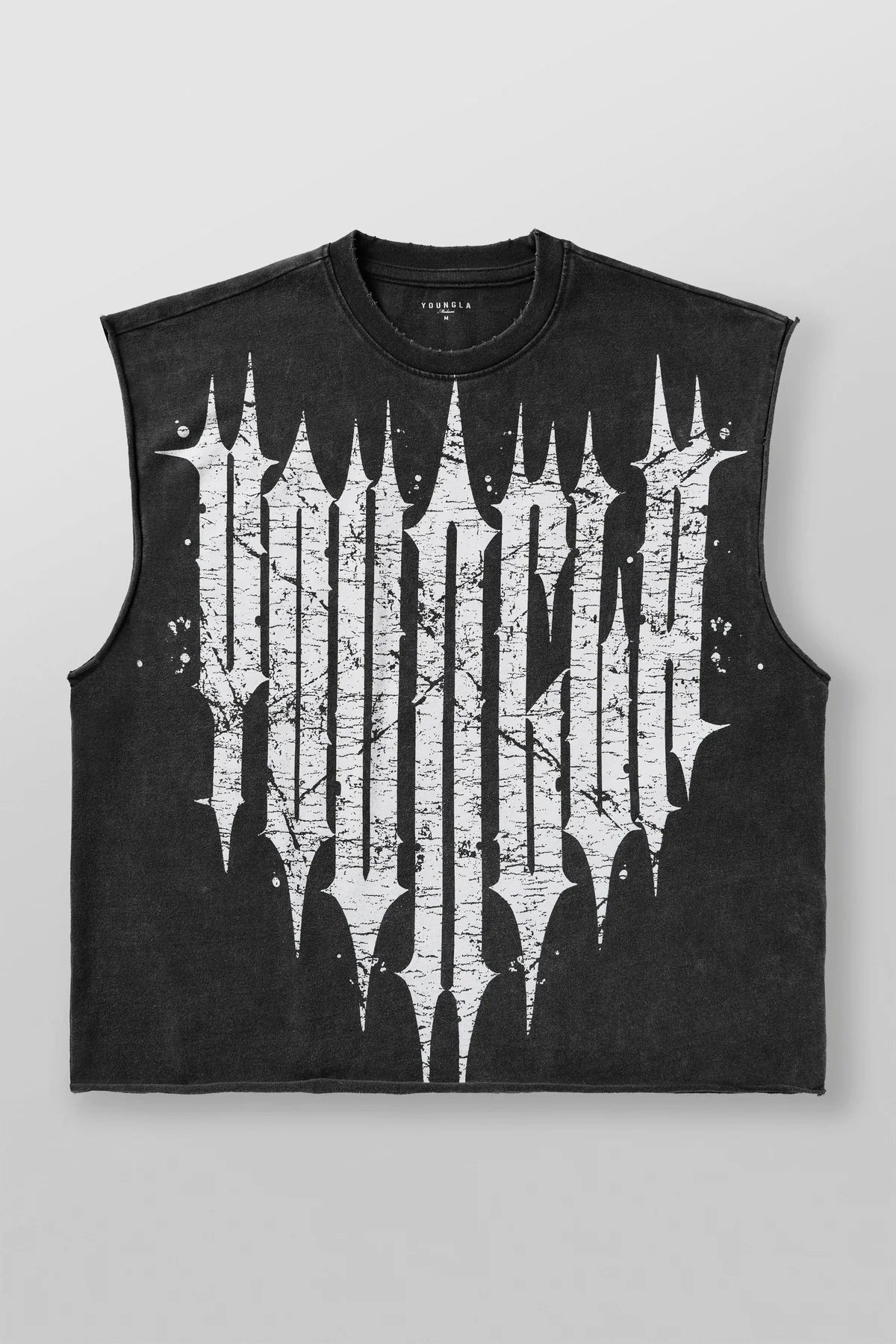 3021 - REVENGE CROP CUT-OFFS - BLACK WASH