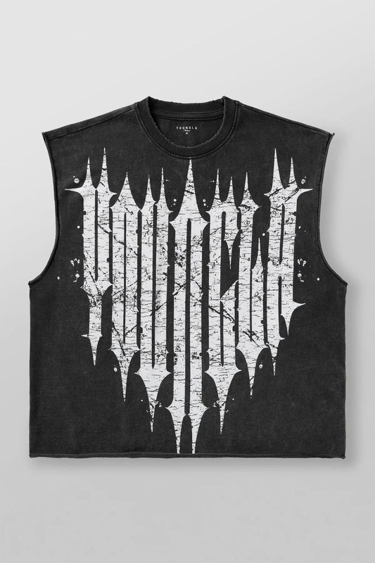 3021 - REVENGE CROP CUT-OFFS - BLACK WASH