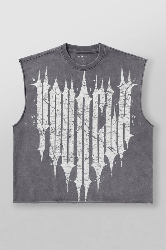 3021 - REVENGE CROP CUT-OFFS - GREY WASH