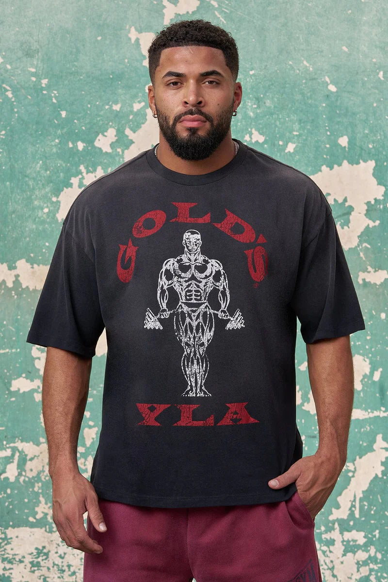 4213 - GOLD'S IRON LEGACY ICON TEES - BLACK