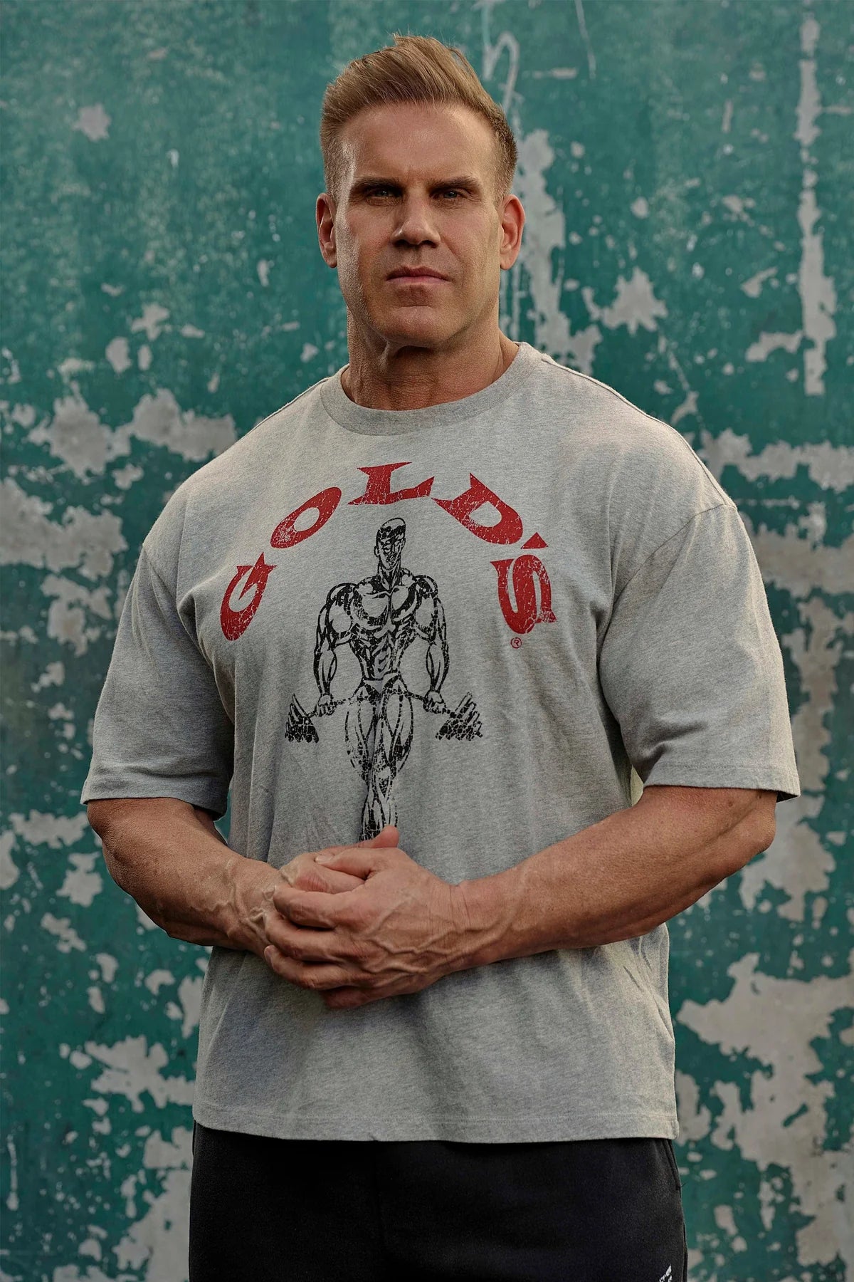 4213 - GOLD'S IRON LEGACY ICON TEES - GREY