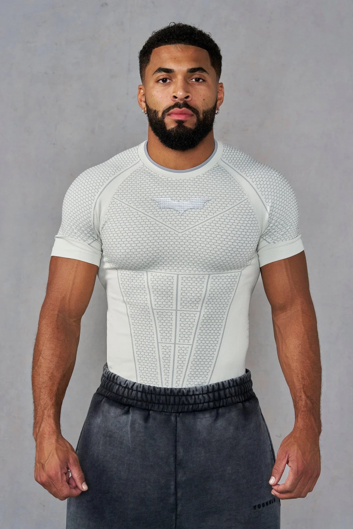 4259 - BATMAN COMPRESSION TEES - WHITE