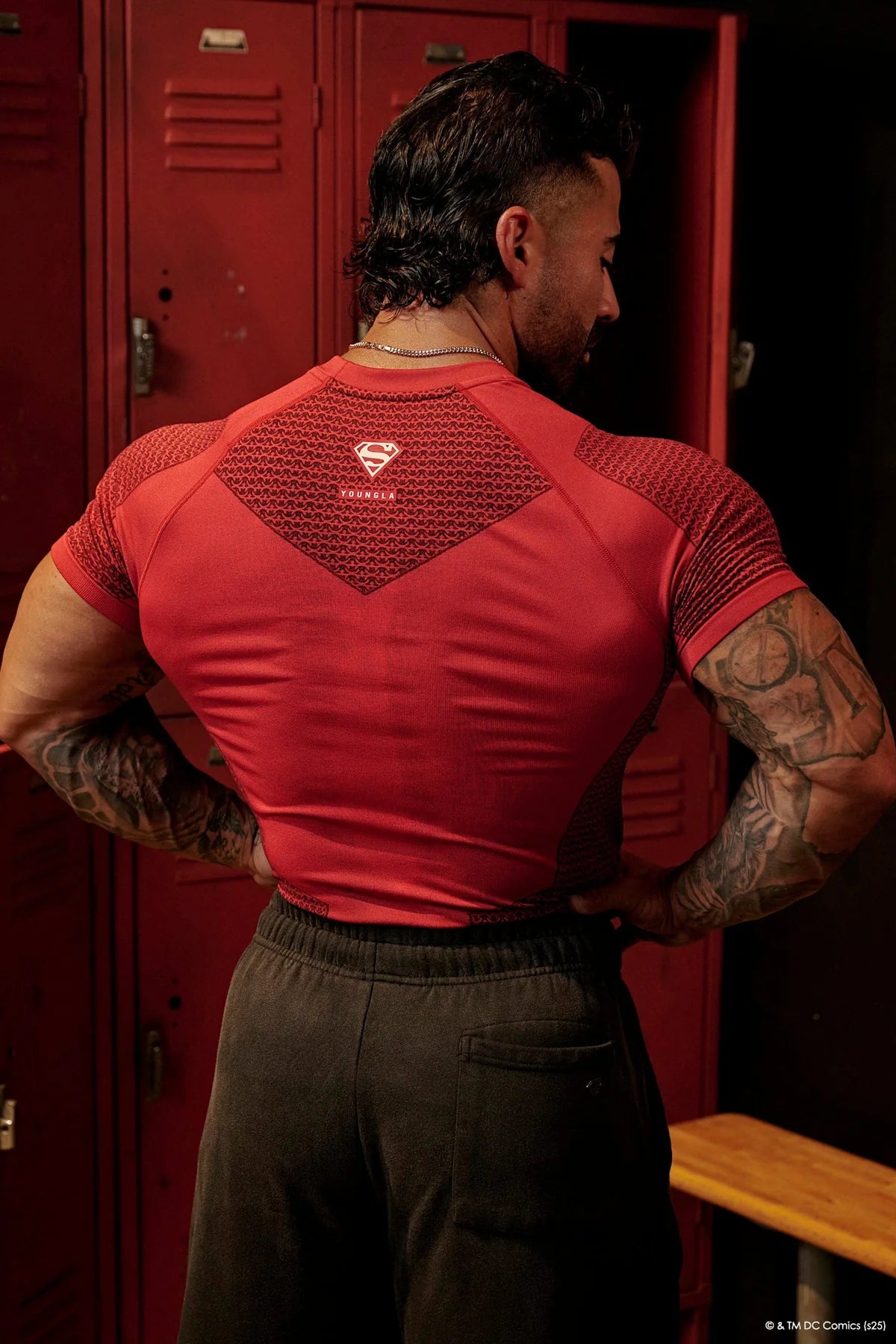 4117 - SUPERMAN COMPRESSION TEES - RED