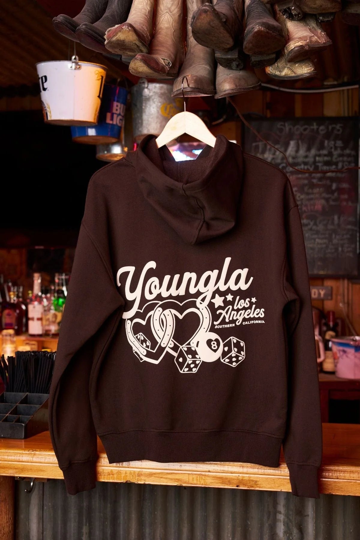 W566 SOFT SERVE HOODIE - BROWN