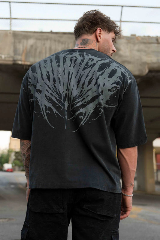 4185 - CHAOS TEES - BLACK WASH