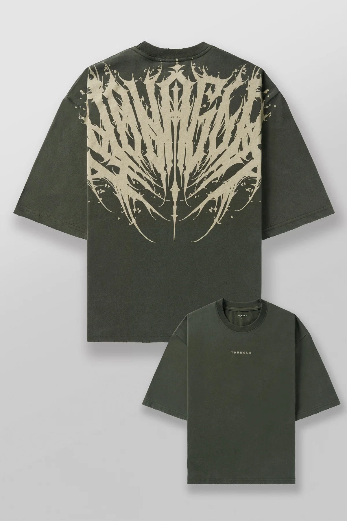 4185 - CHAOS TEES - HUNTER GREEN WASH